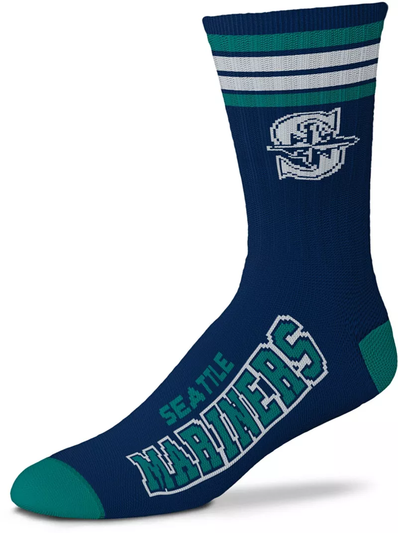 

Темно-синие носки Deuce Crew с 4 полосками Seattle Mariners для босых ног For Bare Feet