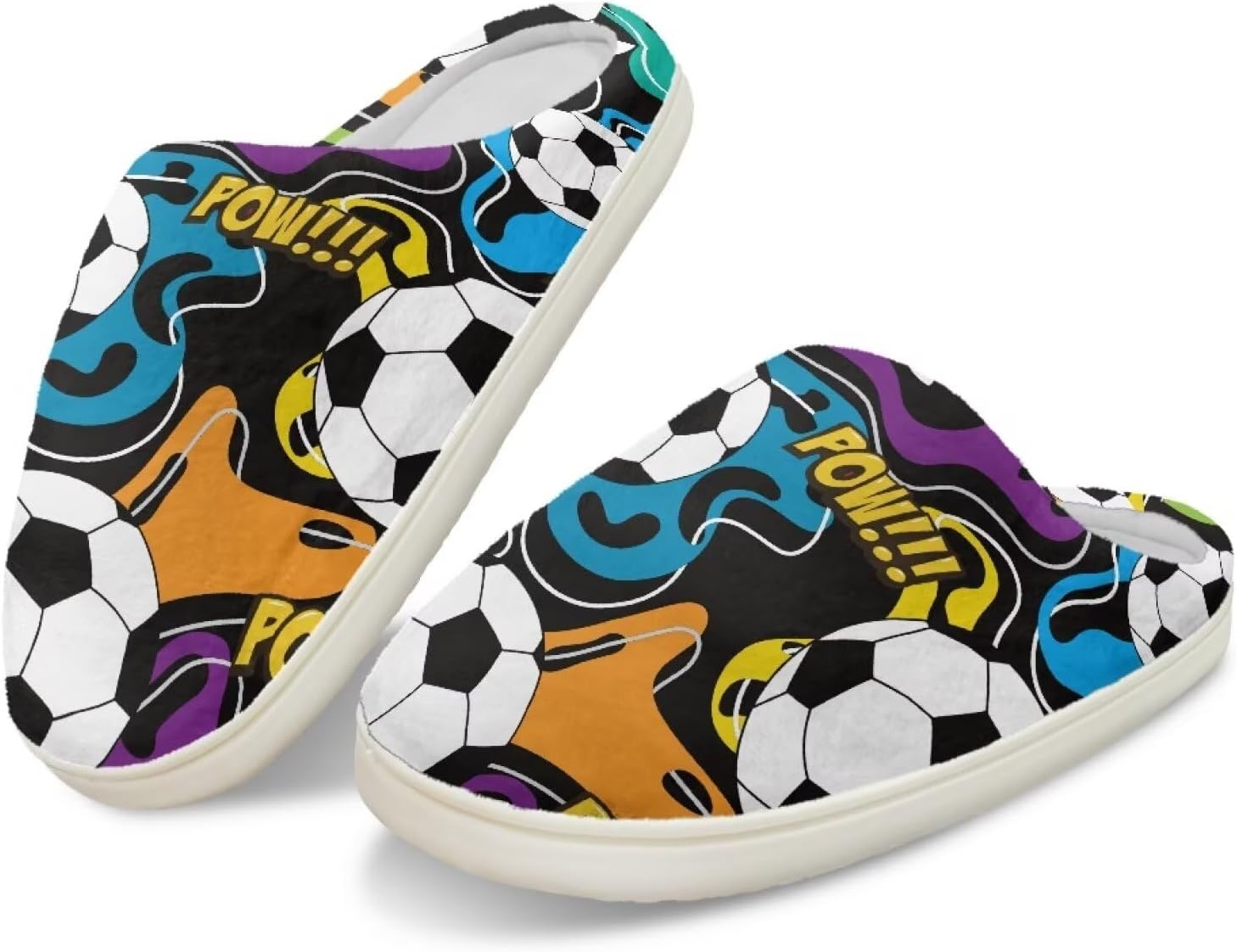 

Мягкие тапочки для женщин, домашние милые тапочки для подростков, размер 4-12 Cugasmaru, Soccer