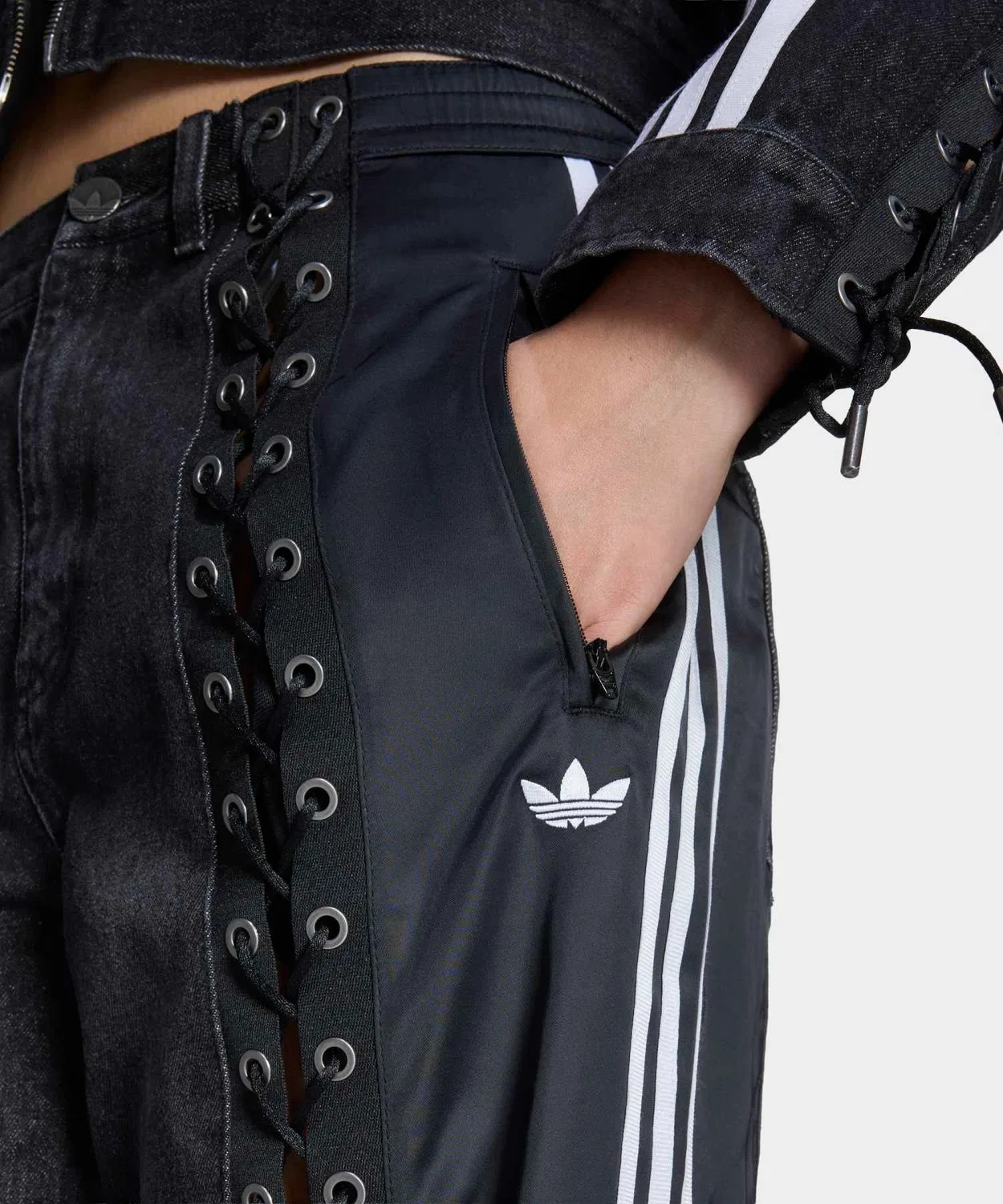 Джинсы свободного кроя adidas Originals, черные — фото 3