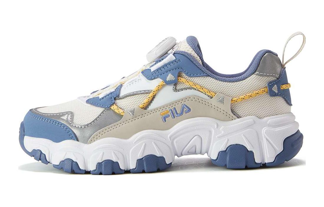 

FILA KIDS Антискользящие износостойкие низкие детские беговые кроссовки White Blue