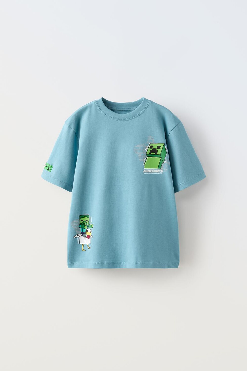

Футболка minecraft mojang ab. ZARA, пыльно-голубой