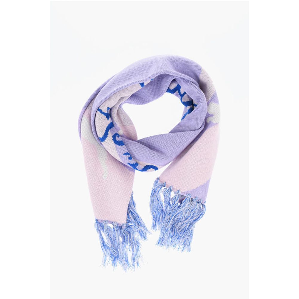 

Шарф KIDSUPER из смесовой шерсти с бахромой Puma, Pink