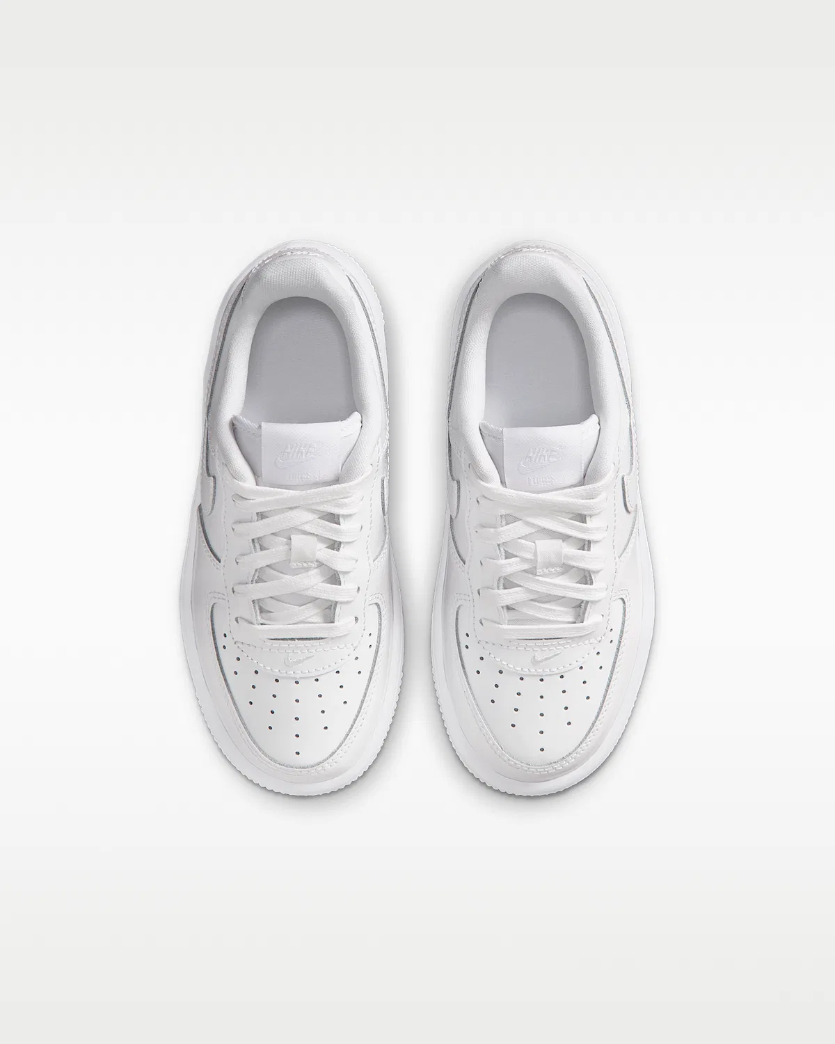 Кроссовки Nike Force 1 Low Patent Leather для малышей, White/White — фото 4