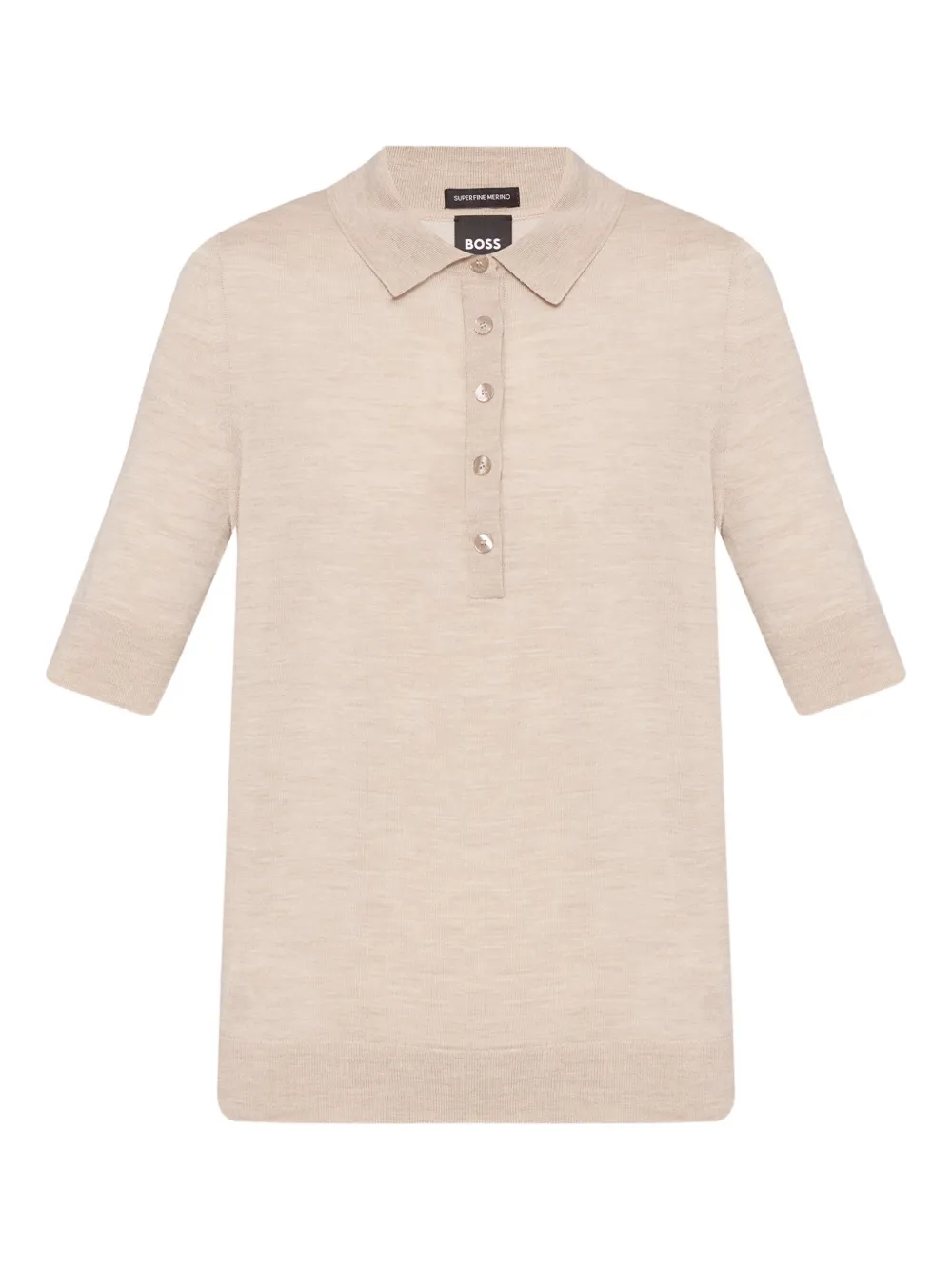 

Свитер с воротником поло и короткими рукавами Boss, нейтральный