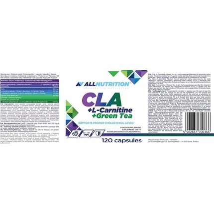 

Allnutrition CLA Plus L-Carnitine Plus Зеленый чай 120 капсул 1 кг