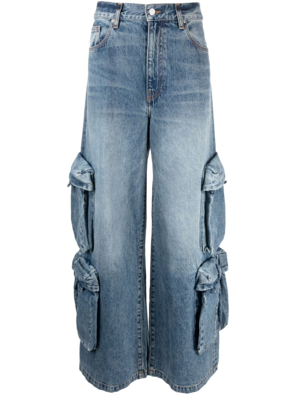 

AMIRI широкие джинсы Baggy средней посадки, синий