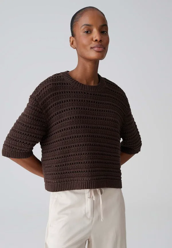 

Базовая футболка свободного кроя с открытой структурой Opus, Coffee Bean, Коричневый, Базовая футболка свободного кроя с открытой структурой Opus, Coffee Bean