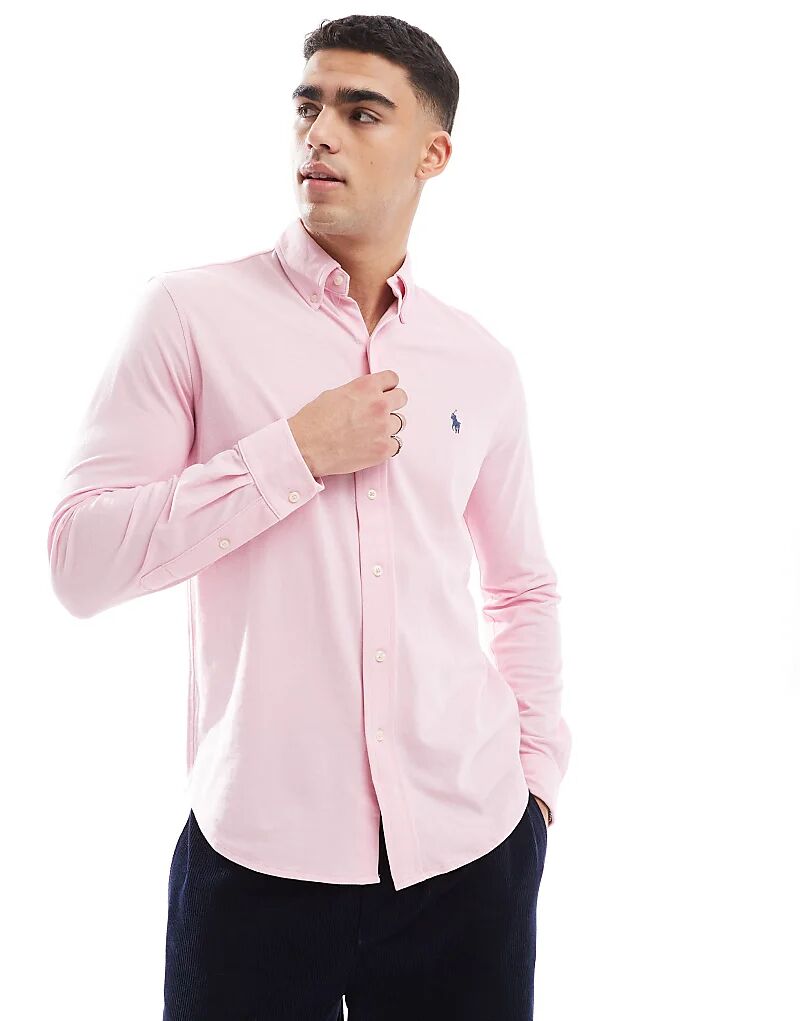 

Polo Ralph Lauren – Розовая рубашка пике с логотипом бренда
