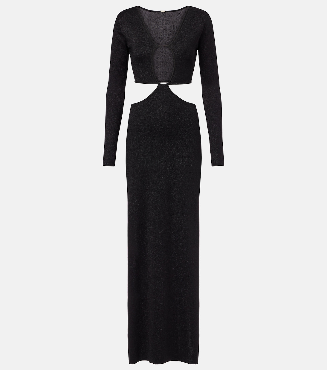 

Макси-платье с вырезом Same, Black W/Lurex