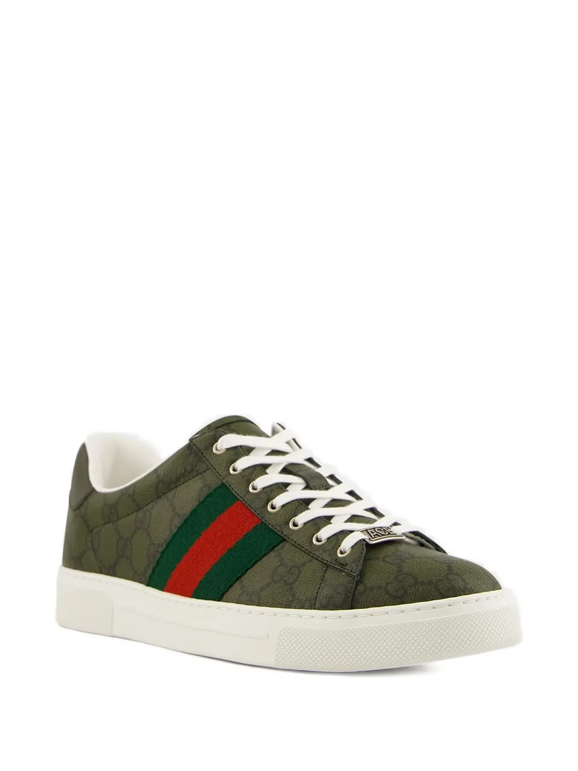 Кеды Ace с узором GG Supreme Gucci, зеленый — фото 2