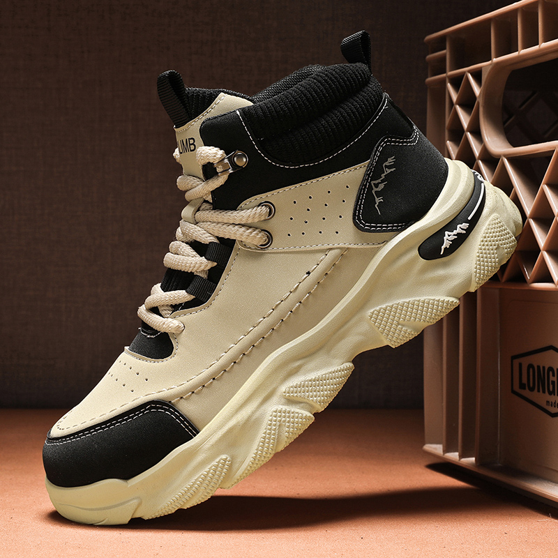 GAISIMA Мужские ботинки Martin Beige Black Khaki в цвете бежевый черный, цвет Beige Black — фото 3