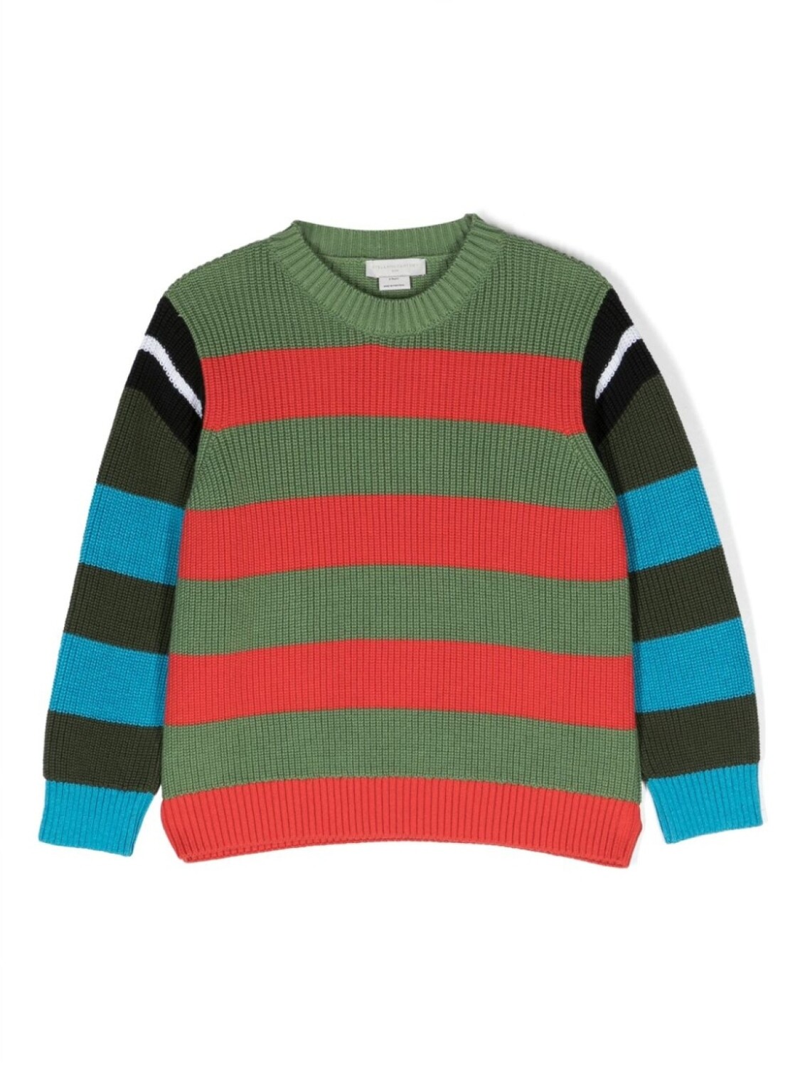 

Stella McCartney Kids полосатый джемпер с круглым вырезом, зеленый