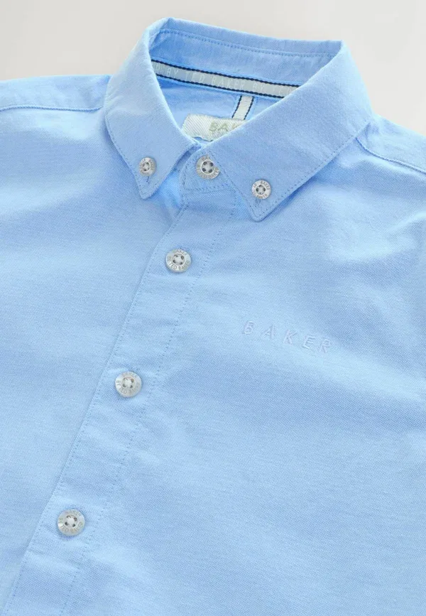 Рубашка оксфорд Regular fit с коротким рукавом Baker By Ted Baker, синий — фото 3