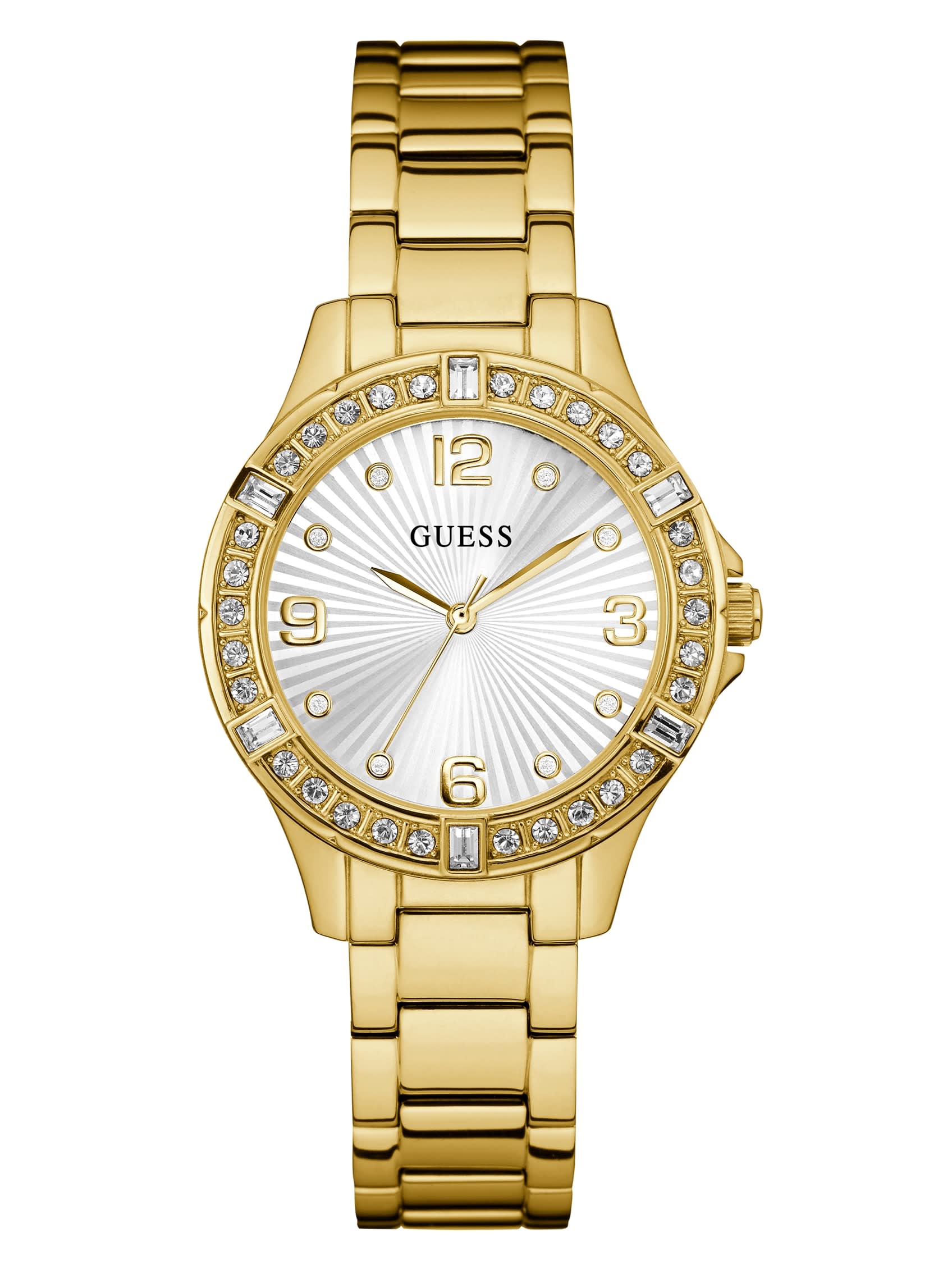 

Часы золотистого цвета Guess Factory, серебряный/темно-синий