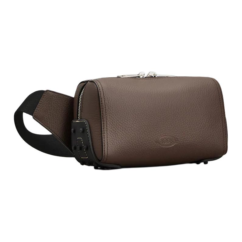 TOD'S Мини-кроссбоди из телячьей кожи унисекс brown — фото 2