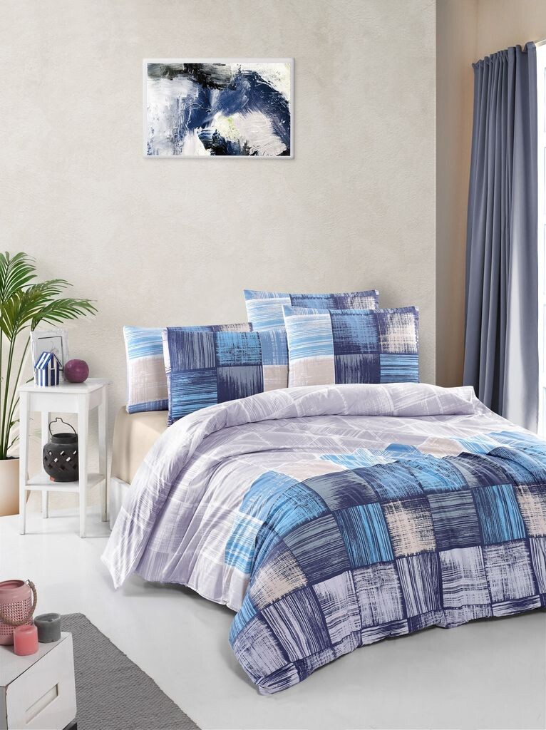 

L'Essentiel Linge de Maison, Savina, Комплект двойного пододеяльника Ranforce (ЕС) (IT), синий, 100 % ХЛОПОК RANFORCE, 200 x 200 см
