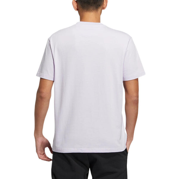 Футболка adidas neo Solid Color Round Neck Sports Short Sleeve Light Purple T-Shirt, мультиколор — фото 3