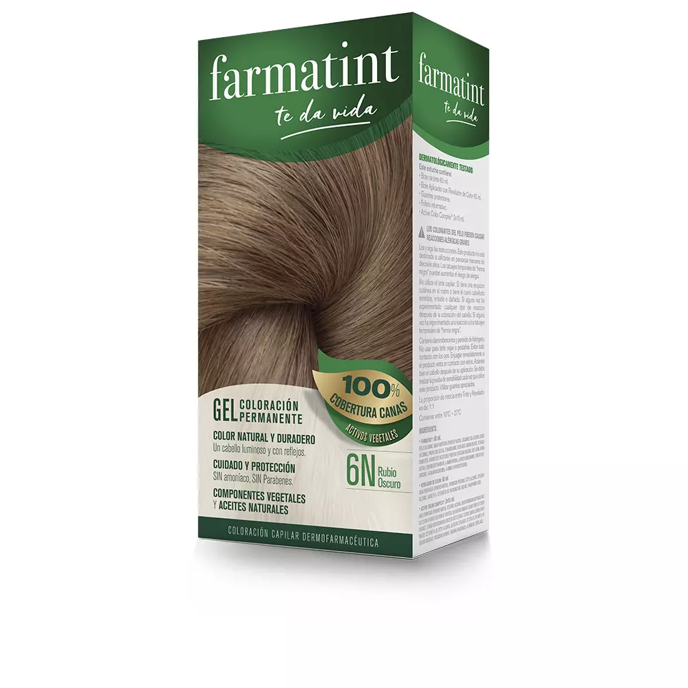 

Краска для волос Farmatint gel coloración permanente Farmatint, цвет 6n-rubio oscuro, 5 шт.