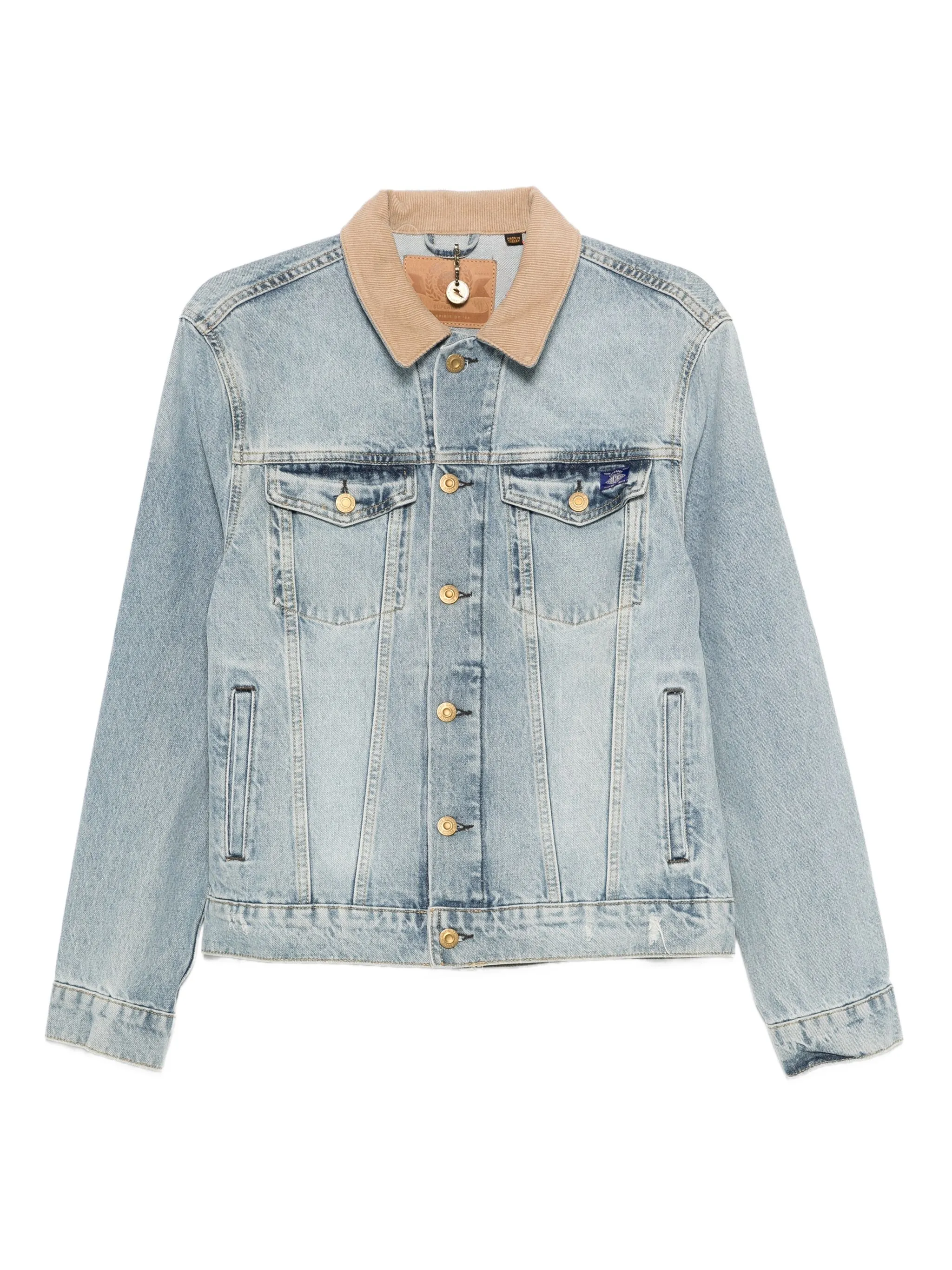 

Куртка с вельветовым воротником Superdry, синий