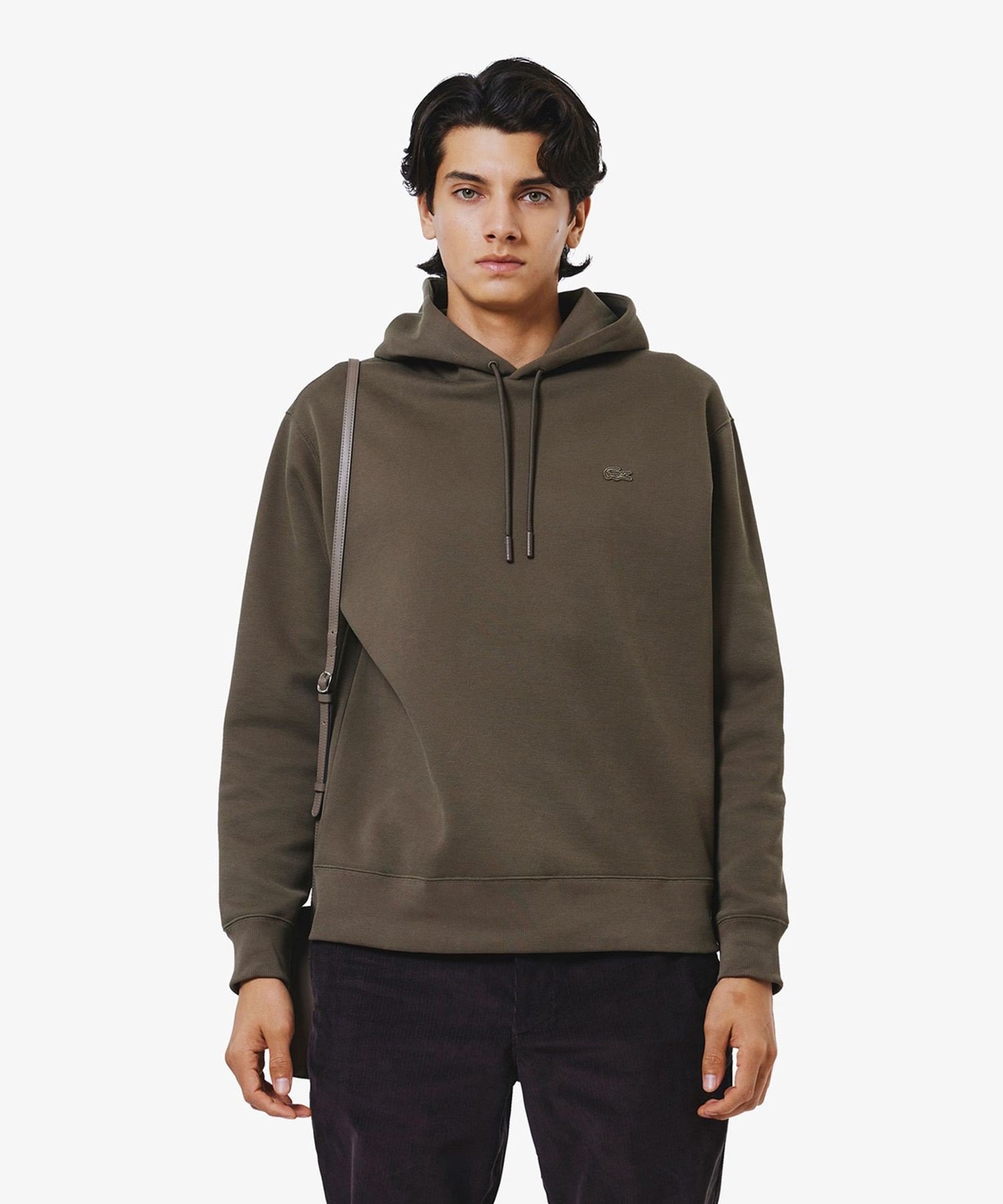 Худи LACOSTE из вязки пике, Dark Brown
