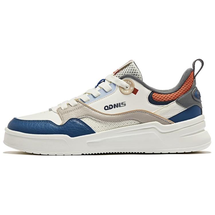 

QIAODAN Нескользящие износостойкие низкие кроссовки для скейтбординга мужские, белые, синие