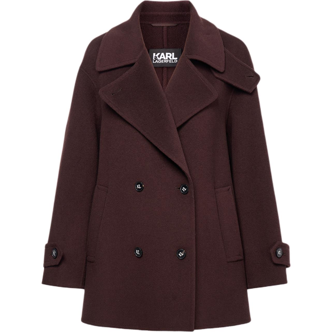 

KARL LAGERFELD Элегантное термоуниверсальное роскошное пальто FW25 для женщин KARL LAGERFELD/Karl Lagerfeld Jeans, коричневый