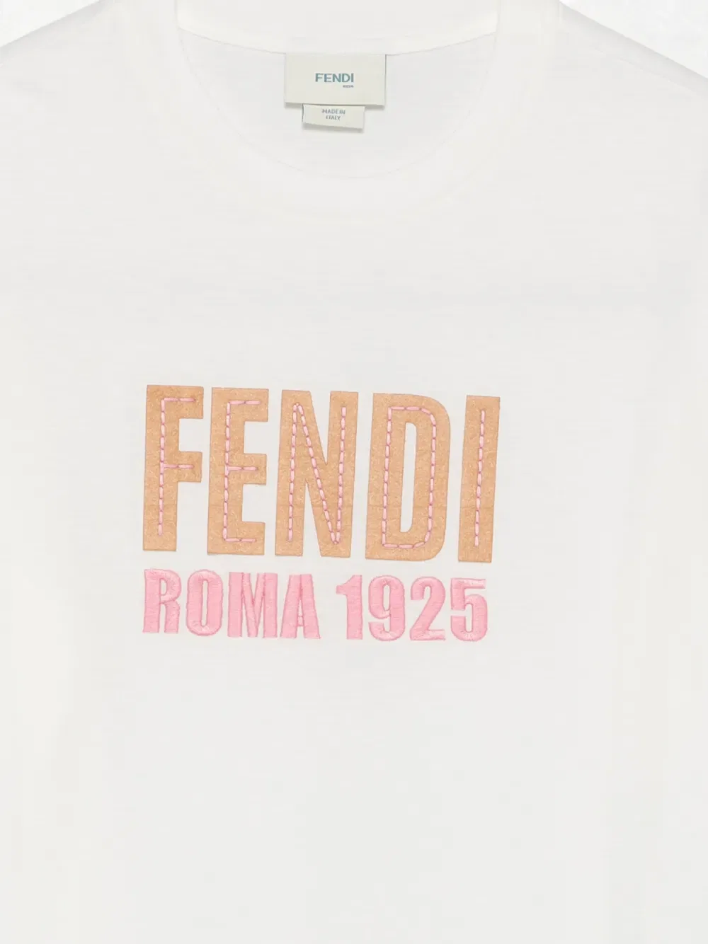 Футболка с логотипом Fendi Kids, белый — фото 3
