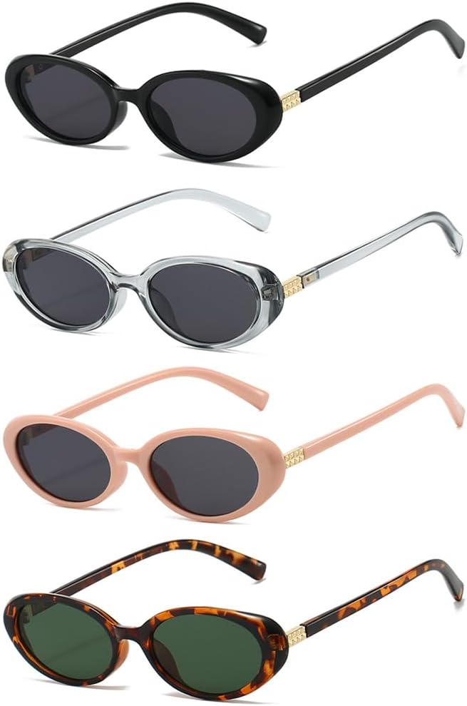 

Ретро-солнцезащитные очки овальной формы в стиле 90-х для женщин и мужчин, маленькая винтажная оправа с защитой UV400 и золотыми акцентами Generic, Black, Translucent Gray, Pink, Tortoiseshell