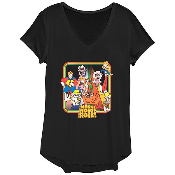 

Футболка с принтом Women's Graphic Tee Schoolhouse Rock! Rainbow Road Walk Disney