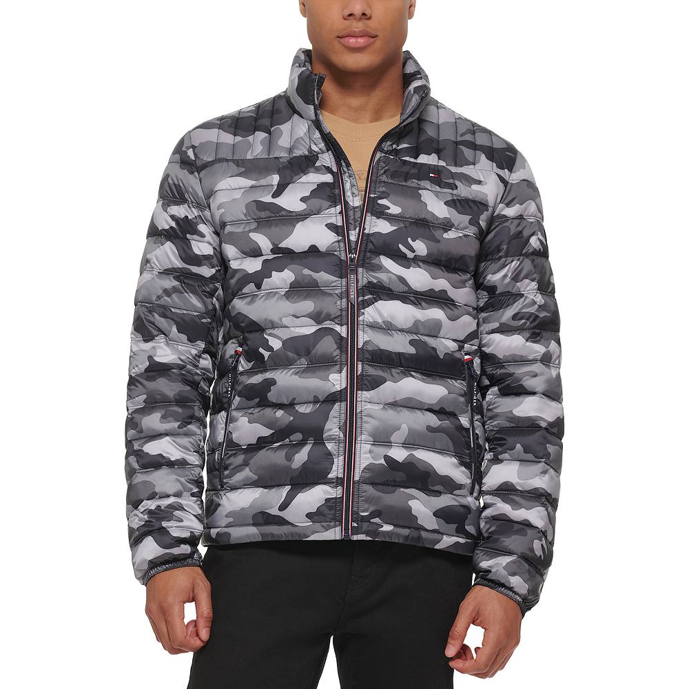 

Складная куртка-пуховик Big & Tall Tommy Hilfiger с воротником-стойкой, цвет Gray Camouflage