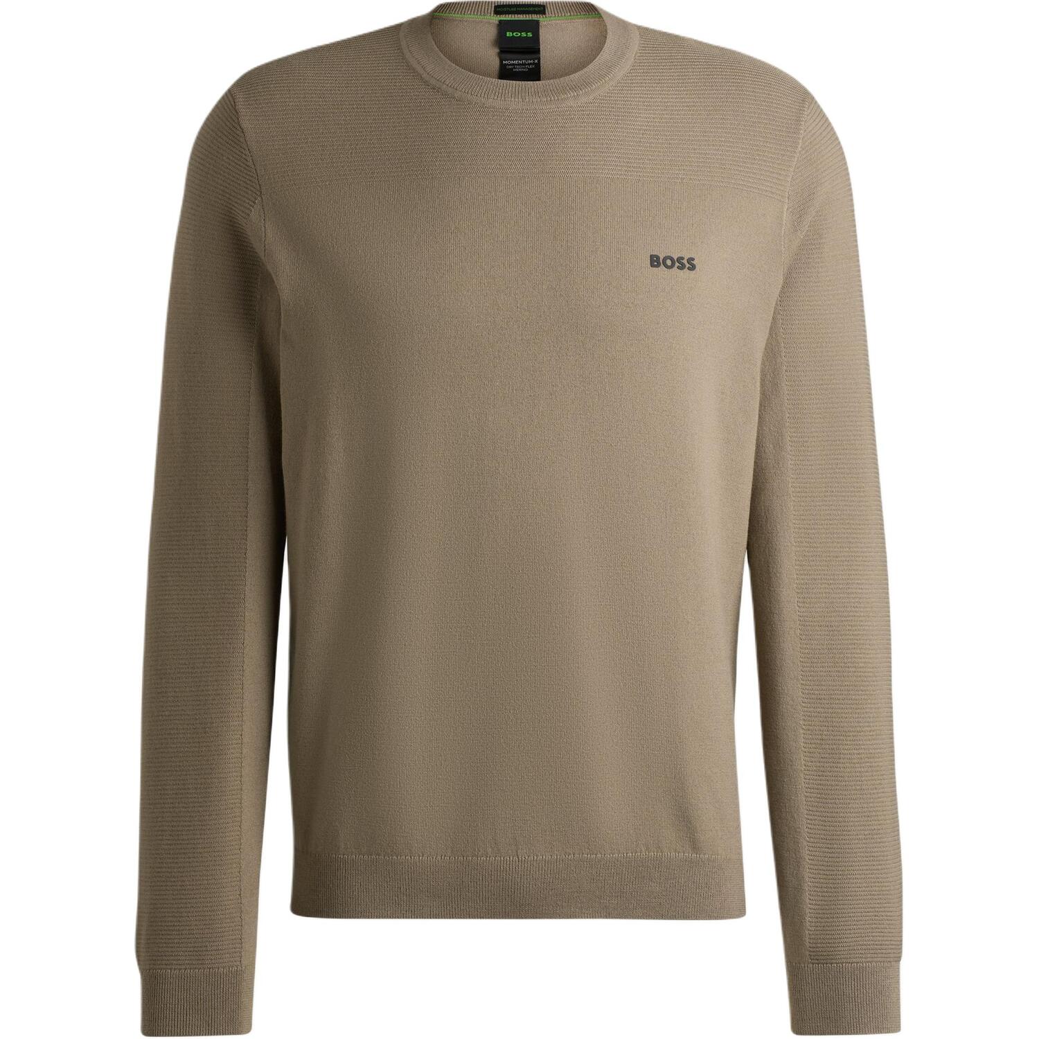 

Hugo Boss Мужской свитер FW24 светло-коричневого цвета