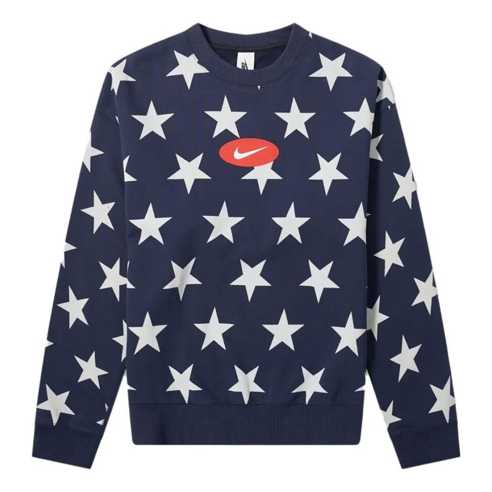 

Спортивный топ Nike Lab Collection Fleece Crew 'Obsidian White' CD8401-451, синий
