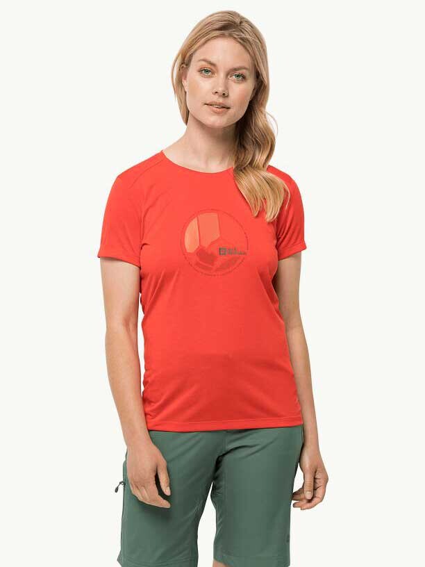 

Футболка Jack Wolfskin CROSSTRAIL GRAPHIC T W, оранжевый