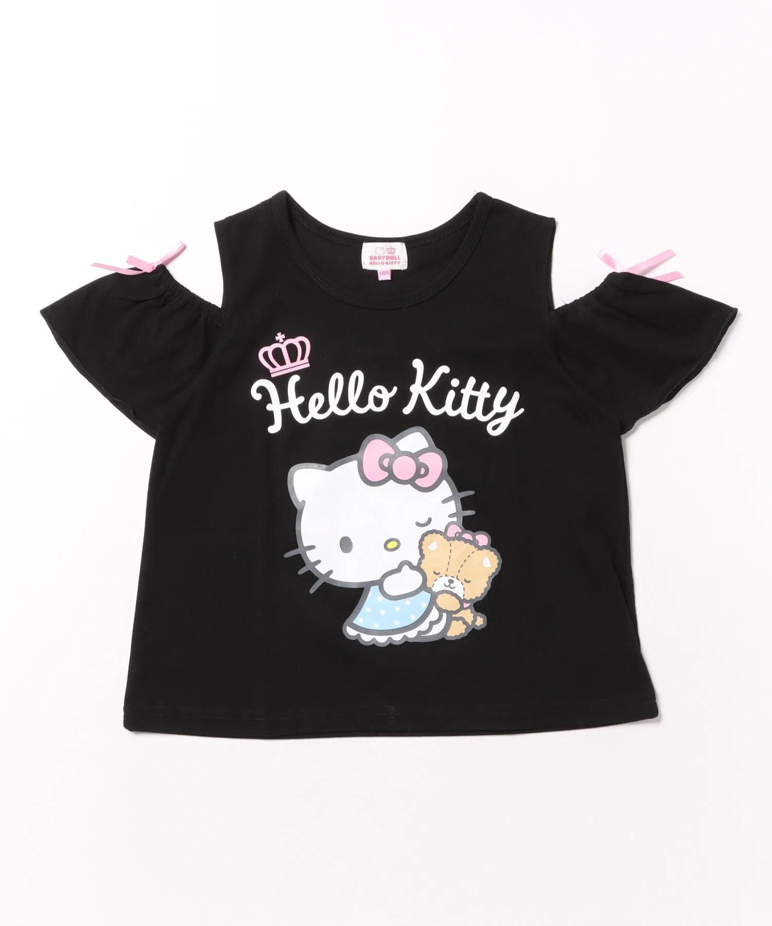 Детская футболка Sanrio с открытыми плечами и бантом