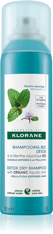 

Органический сухой шампунь с мятой для волос, пострадавших от загрязнения воздуха Klorane, 150 мл