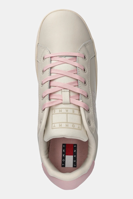 Кожаные кроссовки TJW FLATFORM ESS Tommy Jeans, бежевый — фото 4