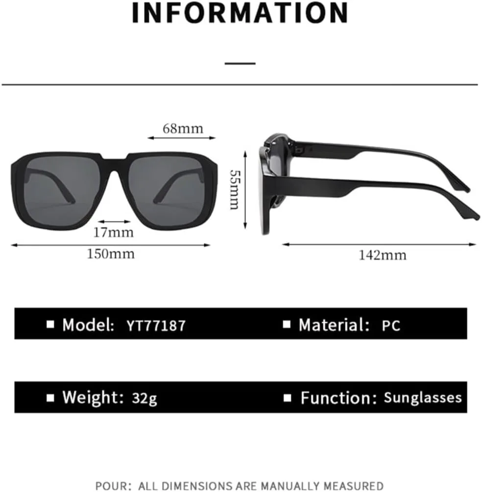 

Мужские солнцезащитные очки в стиле ретро, ​​цельные, зеркальные, с защитой от УФ-излучения UV400, с плоской верхней частью, модные для мужчин VFDHN, 77187-c4