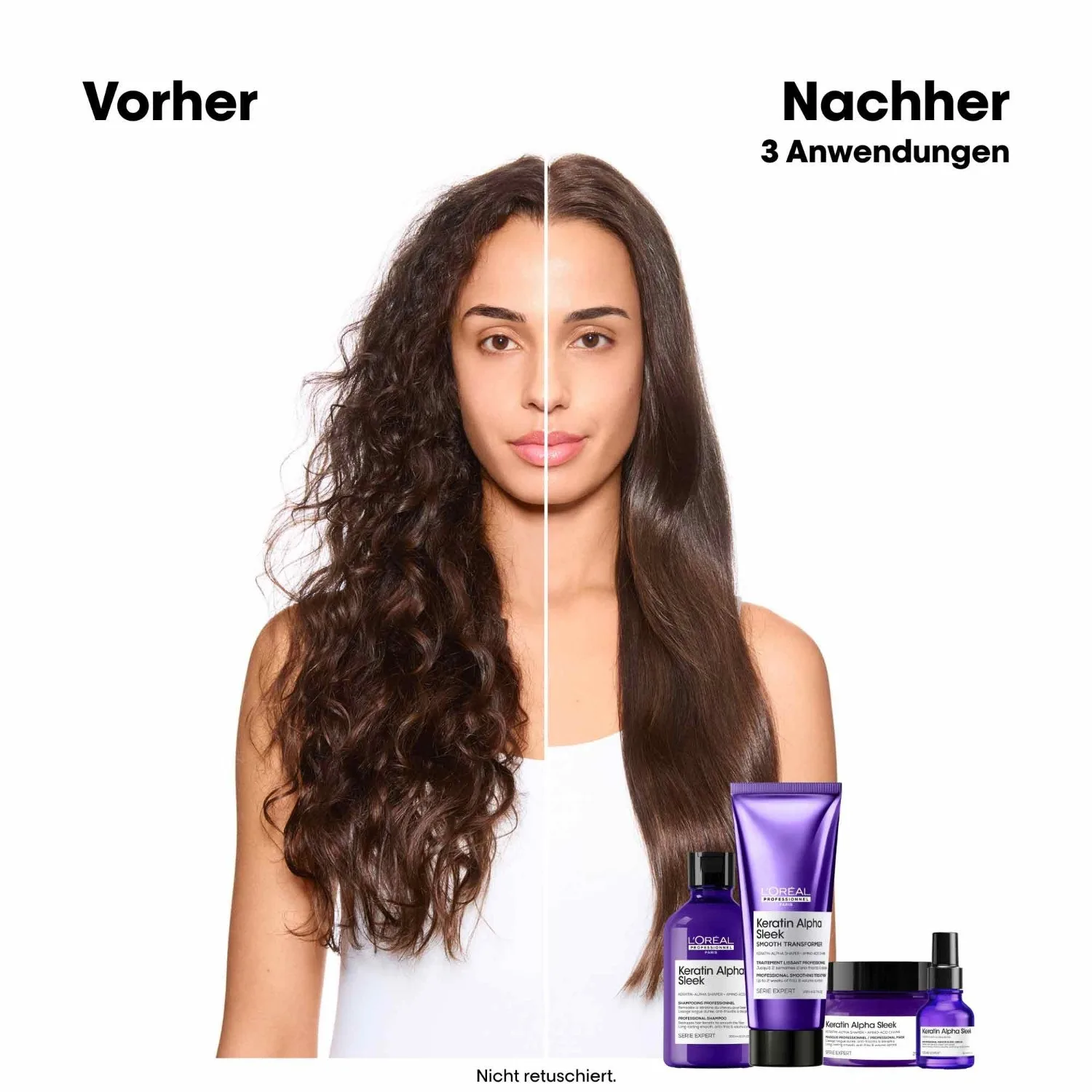 Кондиционер серии Expert Keratin Alpha Sleek Smooth Transformer Treatment L Oreal Professionnel Paris, 200 мл — фото 4