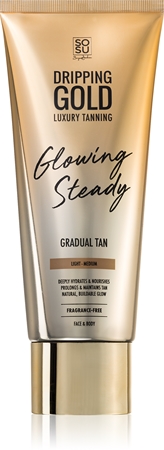 

Крем для автозагара для постепенного загара Dripping Gold Glowing Steady, Light - Medium 200 ml