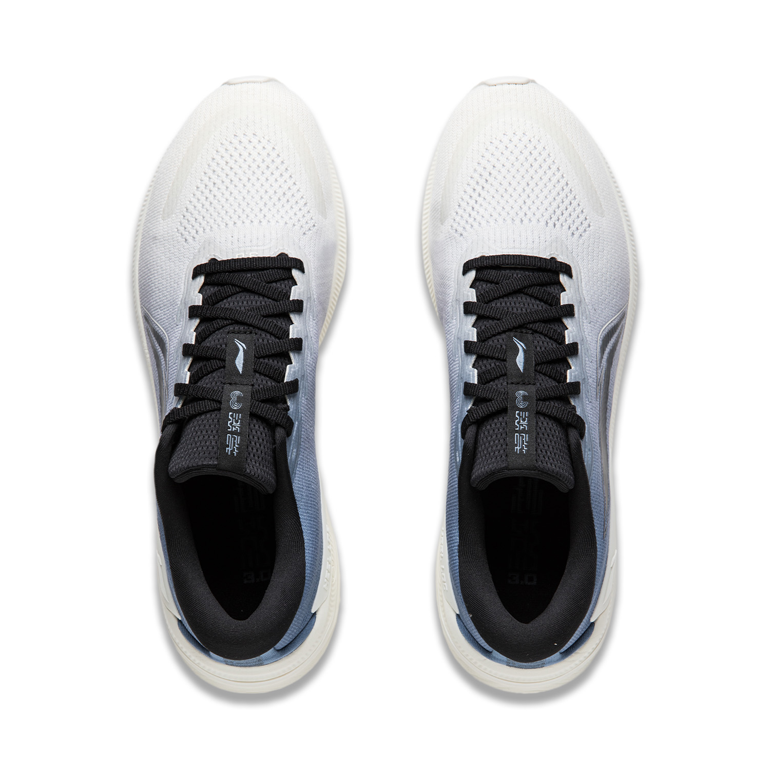 LiNing YueYing 3.0 Амортизирующие нескользящие поддерживающие низкие кроссовки HEEL LOC для спринтерского бега мужские синие бежевые белые, Crown Blue/Ecru — фото 4