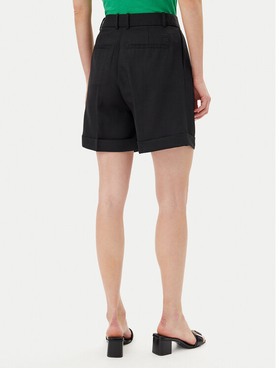 Шорты из ткани обычного кроя WW0WW44767 Tommy Hilfiger, черный — фото 3