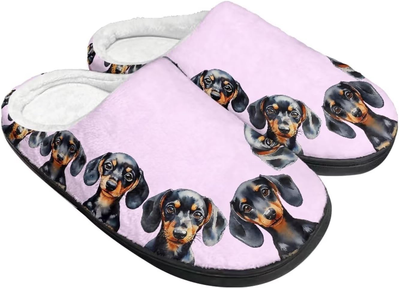 

Тапочки Tomeusey для женщин - домашние и хлопковые тапочки с противоскользящей подошвой, подарок для женщин и мужчин, Dachshund Print