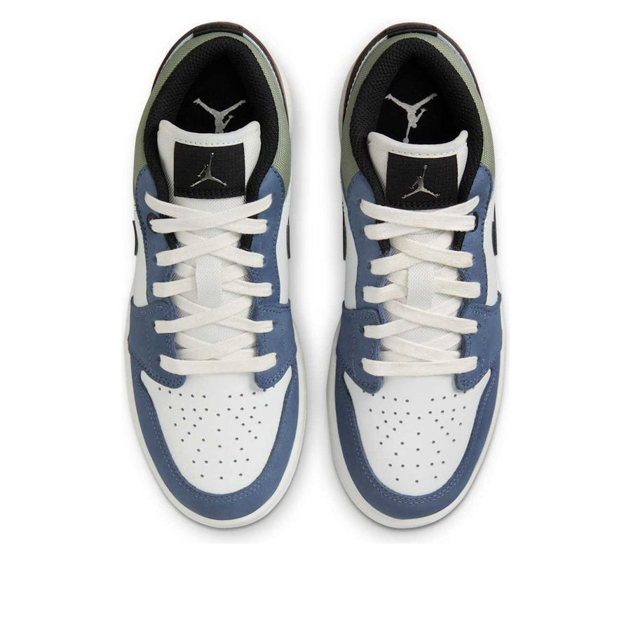 Кроссовки (GS) Air Jordan 1 Low 'Diffused Blue Jade Horizon', белый — фото 4