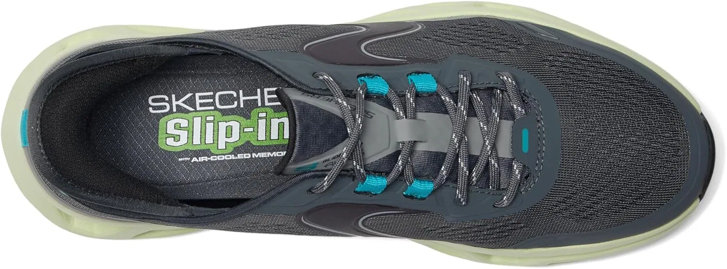 Skechers Slip-ins: Мужские кроссовки Glide-Step Altus Hands-Free, темно-серый/салатовый — фото 2