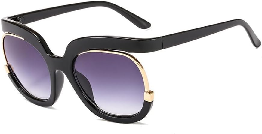 

Крупные солнцезащитные очки в полуободковой оправе для женщин, большие солнцезащитные очки для женщин, роскошные черные солнцезащитные очки UV400 TKKTLLT, C1 Black-grey