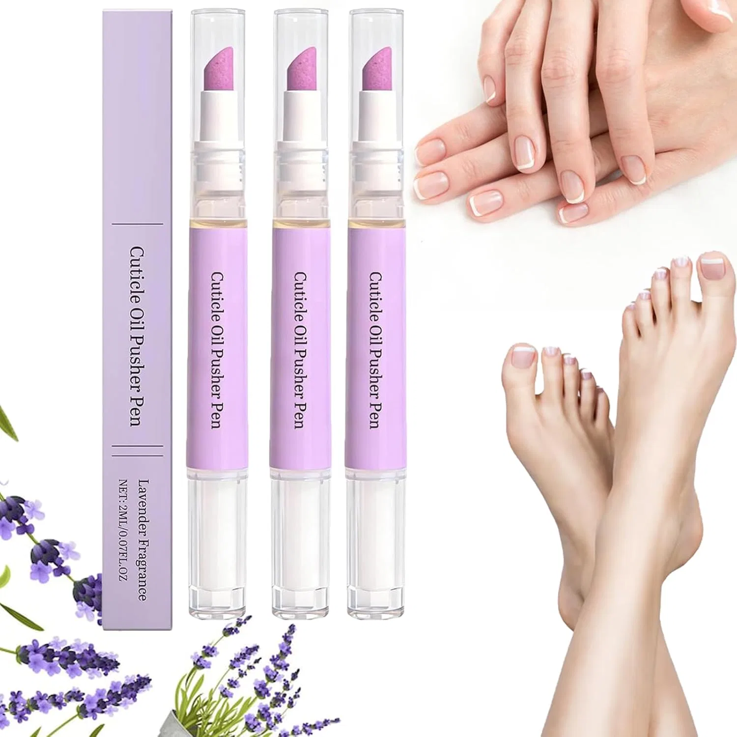 Ручка-масло для кутикулы 2-в-1 Cuticle Oil Pusher Pen 2.0, 3 шт. Gxhnb, 3 Pieces.