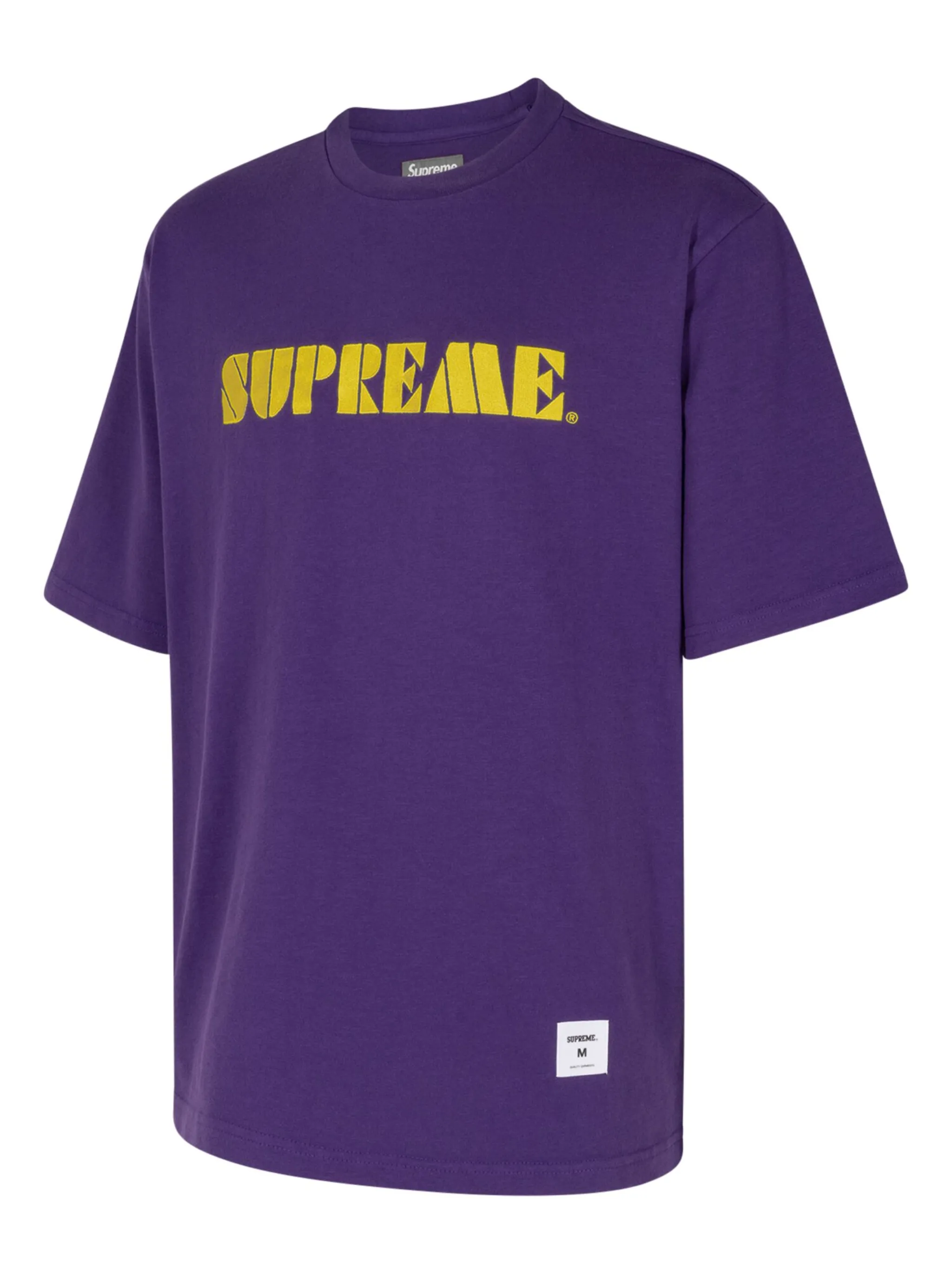 Футболка с вышивкой Supreme, фиолетовый — фото 3