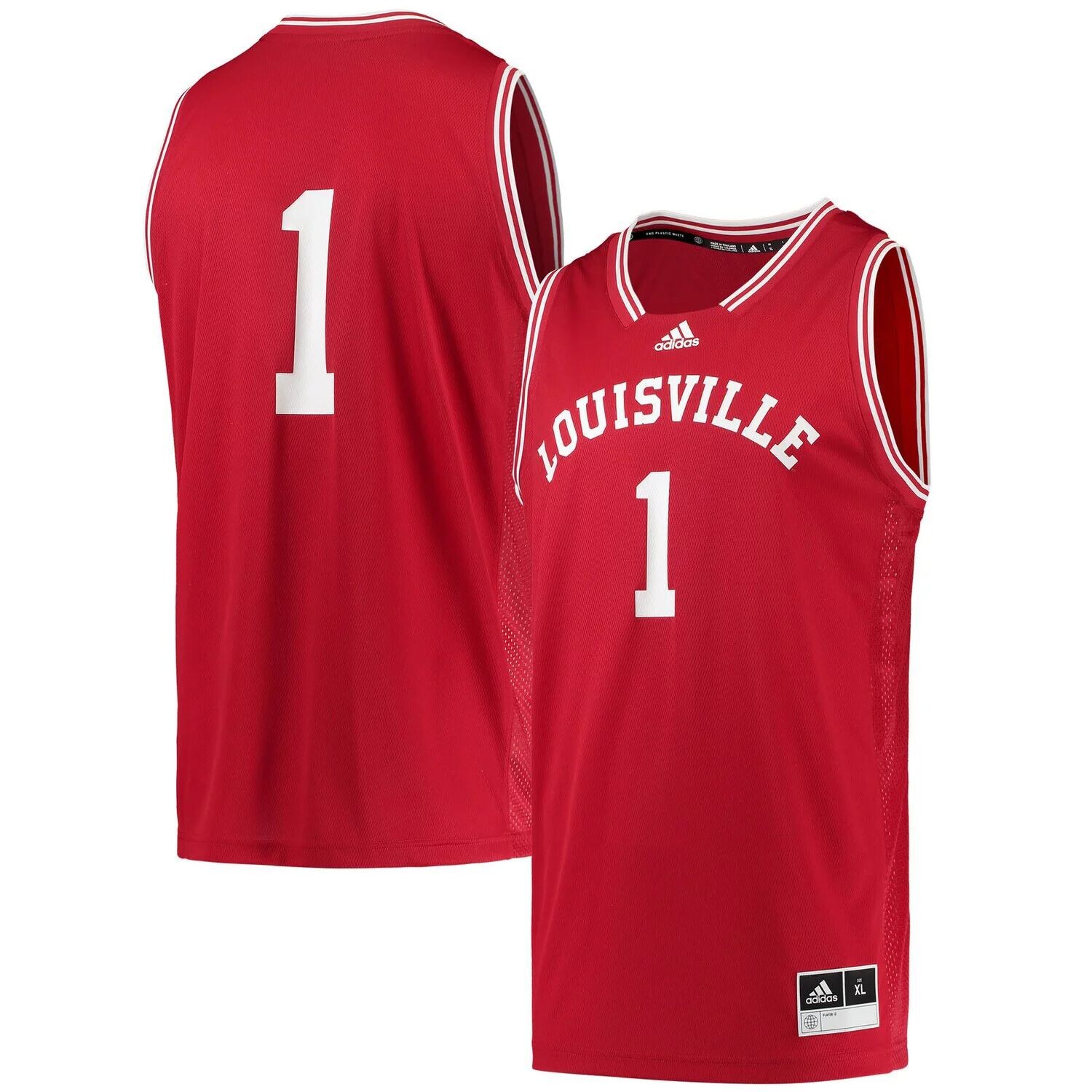 

Мужская красная майка #1 Louisville Cardinals в стиле ретро в стиле ретро adidas, Красный, Мужская красная майка #1 Louisville Cardinals в стиле ретро в стиле ретро adidas