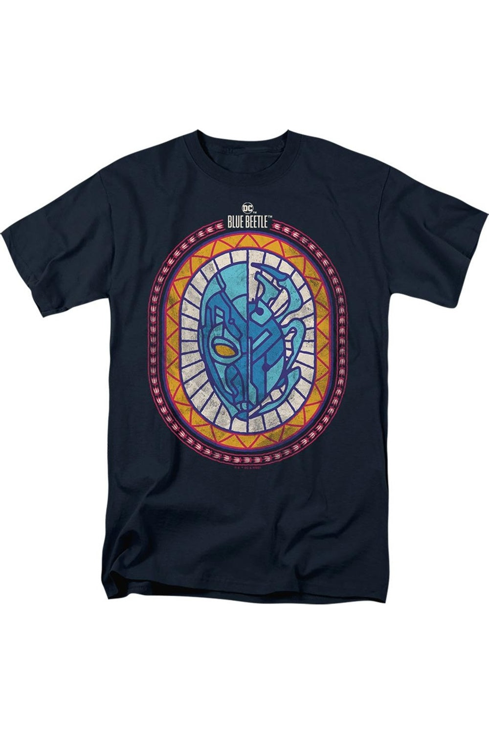 

Футболка с коротким рукавом для взрослых Blue Beetle (2023) Reyes Courage Gildan, темно-синий
