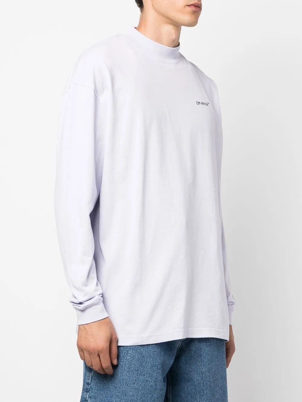 Футболка с воротником-стойкой и логотипом Arrows OFF-WHITE, фиолетовый — фото 4